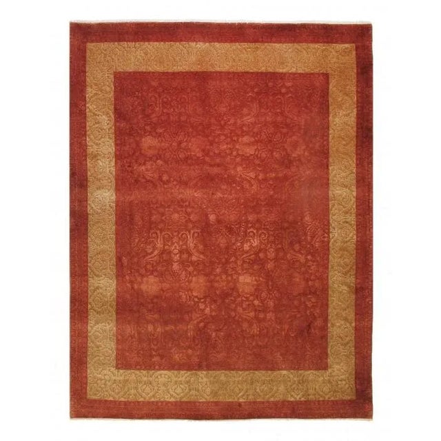 Traditional Pasargad Brown Fine Tabriz Rug For Sale - Image 3 of 3