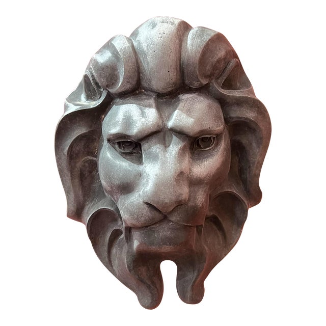 Vintage Lion Head Sculpture Chairish