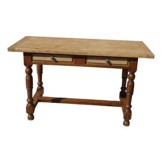 Rustic Oak Desk, 1930s For Sale