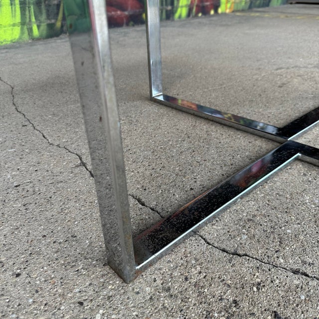 Thayer Coggin Milo Baughman for Thayer Coggin Rosewood and Chrome Side Table For Sale - Image 4 of 12