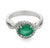 14k White Gold Emerald Diamond Ring For Sale In New York - Image 6 of 10