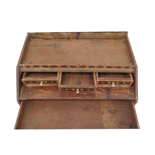 Spanish Colonial Inlaid Travel Desk, Wood and Iron, 17th Century For Sale - Image 11 of 15