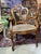 Discover a stunning set of six Italian dining chairs at Vintage Dublin. Crafted from carved fruitwood with a walnut veneer...