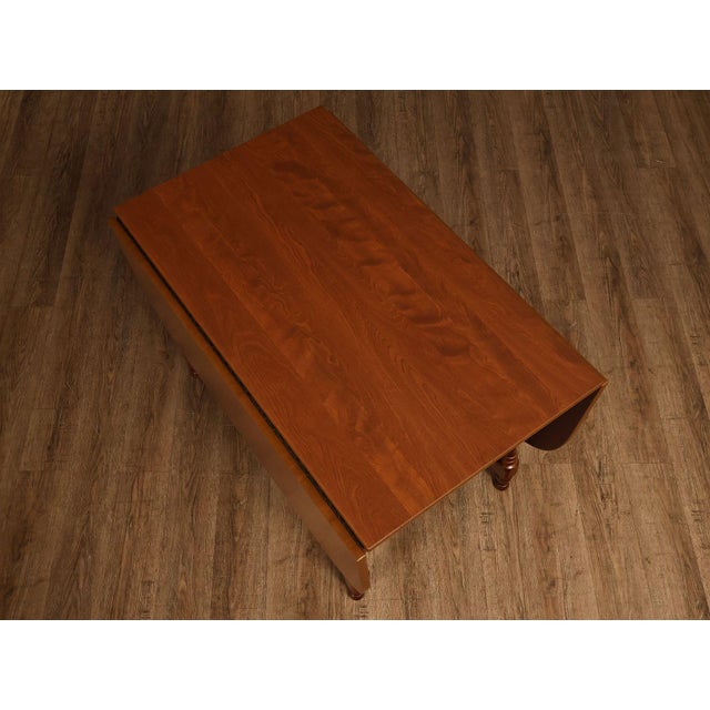 Wood Traditional Maple Expandable Drop Leaf Gateleg Dining Table For Sale - Image 7 of 18