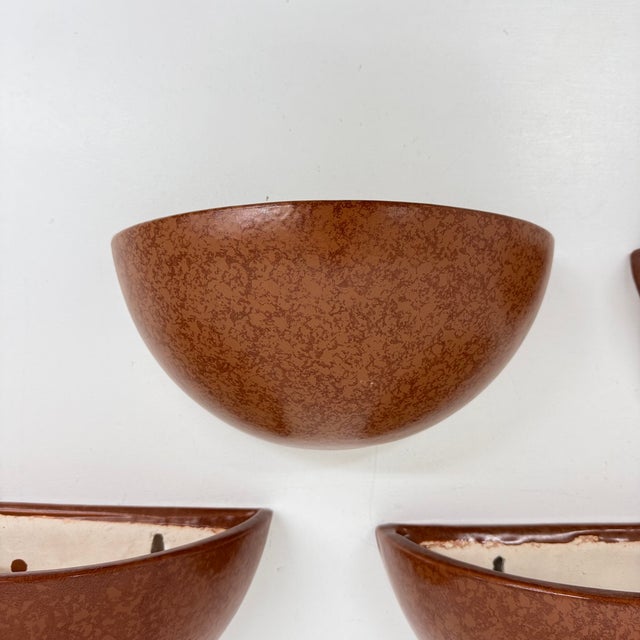 Mid-Century Ceramic Wall Lamp Sconces, 1970s, Set of 4 For Sale - Image 18 of 18