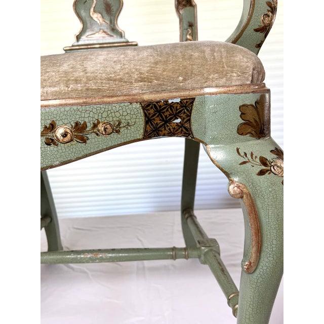 20th Century Cannel & Chaffin Hand Painted Chinoiserie Armchair For Sale In Los Angeles - Image 6 of 12