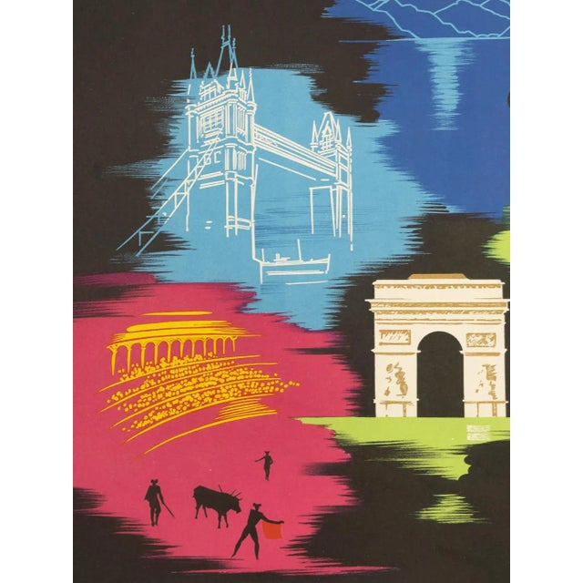 1960s Europe Poster from Air France For Sale - Image 5 of 13