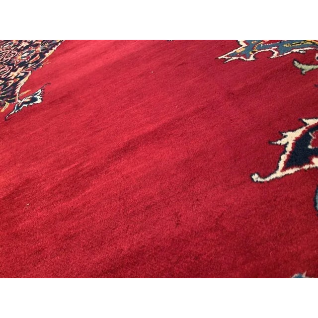 Traditional 1970s Red Persian Kashan For Sale - Image 3 of 12