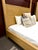 Case & Canvas "Angelo" King Sized Canopy Bed in Natural Oak With Brass Accents For Sale - Image 4 of 13
