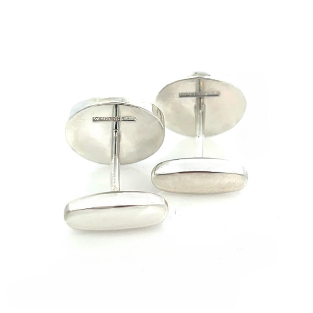 Metal 1990s Pair of Bvlgari Estate Sterling Silver Cufflinks 16.24 Grams For Sale - Image 7 of 7