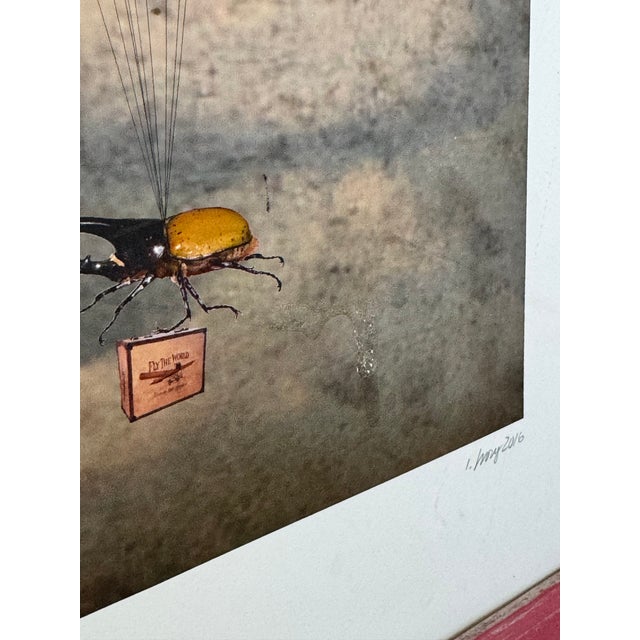 2010s 2016 Jennifer Ivory 'Air Papillion' Print With Butterfiles & Hurcules Beetle Motif - Framed For Sale - Image 5 of 15