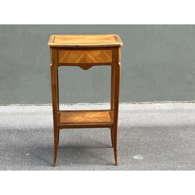 French 1950s French Neoclassic Rosewood Pedestal Table For Sale - Image 3 of 9