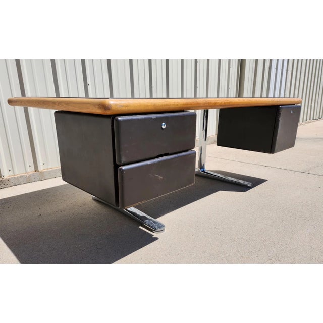 Wood 1970s Warren Platner Vintage Desk for Knoll For Sale - Image 7 of 9