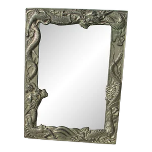 Antique Japanese Nickel Silver Dragon Frame Circa 20s'