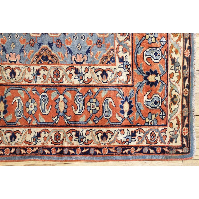 Blue Antique Northwest Persian Oriental Rug, in Room Size, W/ Repeating Design For Sale - Image 8 of 9