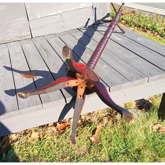 Antique Hunzinger Hat and Coat Rack Hall Tree Mahogany Wood 1900s For Sale - Image 9 of 9
