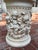 Decorative Corinthian Column in Classical Style With Cherubs Holding a Floral Swag For Sale - Image 4 of 8