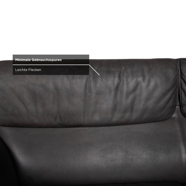Black Leather DS-2011 Two-Seater Sofa from De Sede For Sale - Image 10 of 18