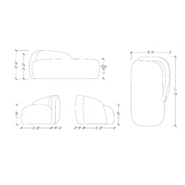 Schumacher Schumacher Upholstered Custom Freestanding Chaise For Sale - Image 4 of 4
