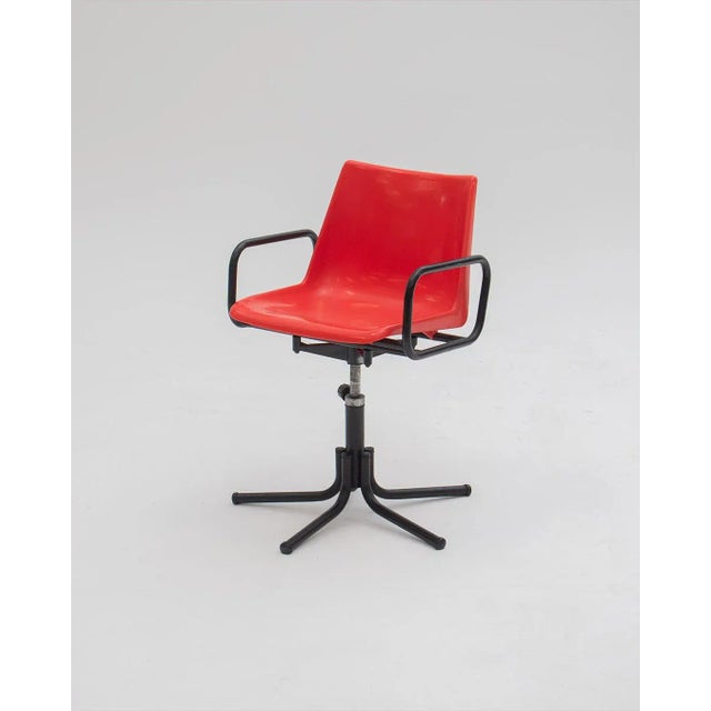 Metal Vintage Swivel Office Chair from Borsani, 1970s For Sale - Image 7 of 7