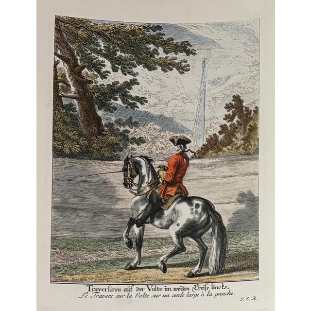 Johann Elias Ridinger, Equestrian Engravings, 1760, Etching, Framed For Sale - Image 3 of 12