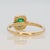 Metal Colombian Emerald Ring With Earth Mined Diamonds Accents: Solid 14k Gold, Size 6.75 For Sale - Image 7 of 7