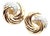 Late 20th Century Verdura Yellow Gold Diamond Swirl Earrings, Pair For Sale