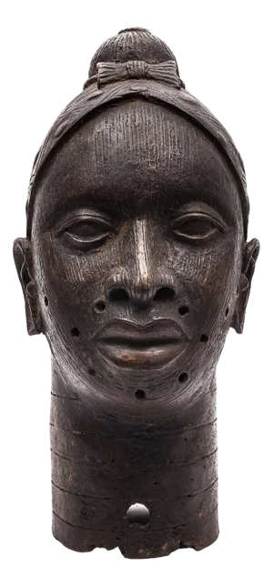 Benin Artist, Sculpture of Head, Early 1900s, Bronze