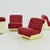 Mid-Century Space Age Lounge Chair in Red Leather & Fiberglass Shell, Germany, 1970s For Sale - Image 4 of 18