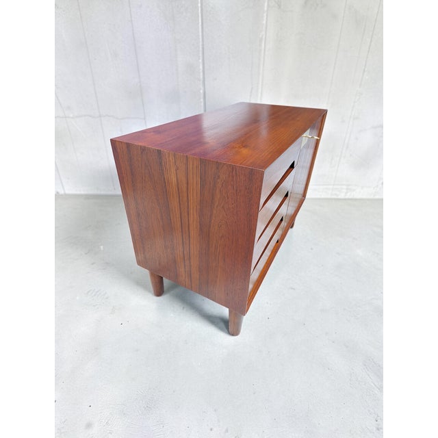 Small Walnut Sideboard with Drawers, Italy, 1960s For Sale - Image 6 of 8