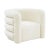 Wood Curves Cream Velvet Lounge Chair For Sale - Image 7 of 7