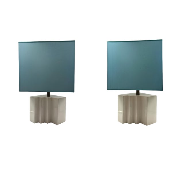 Set of 2 Hollywood Regency Ceramic Table Lamps, France 1970s For Sale - Image 10 of 12