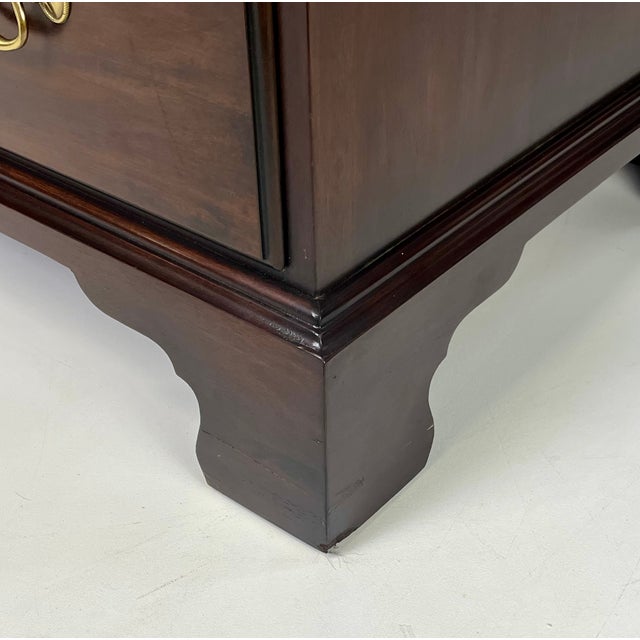 Vintage Henkel Harris Virginia Galleries Mahogany Chippendale Style Chest-on-Chest For Sale - Image 9 of 15
