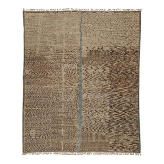 Rug & Kilim’s Modern Rug with Beige-brown Geometric Patterns - 12x15 For Sale