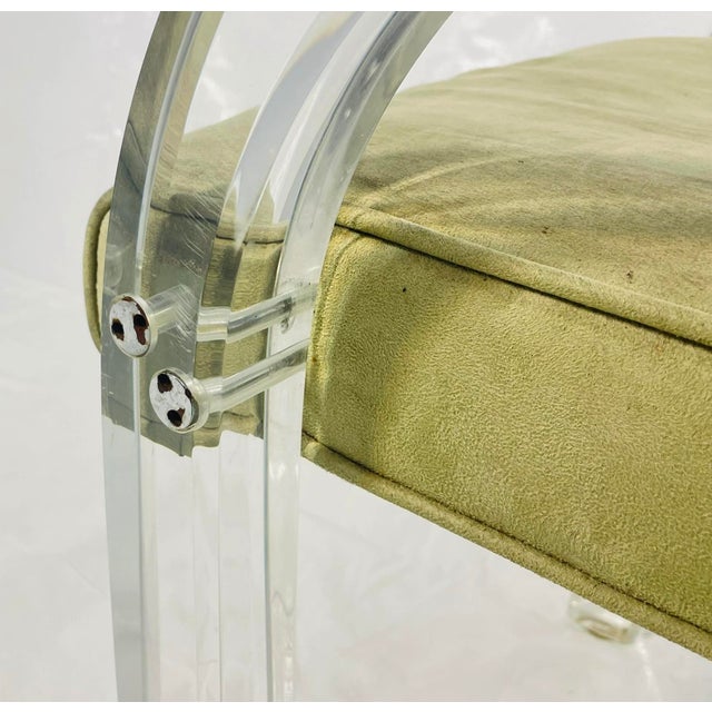 Set of 6 Charles Hollis Jones Lucite Waterfall Dining Chairs, Signed 1974 For Sale - Image 13 of 18