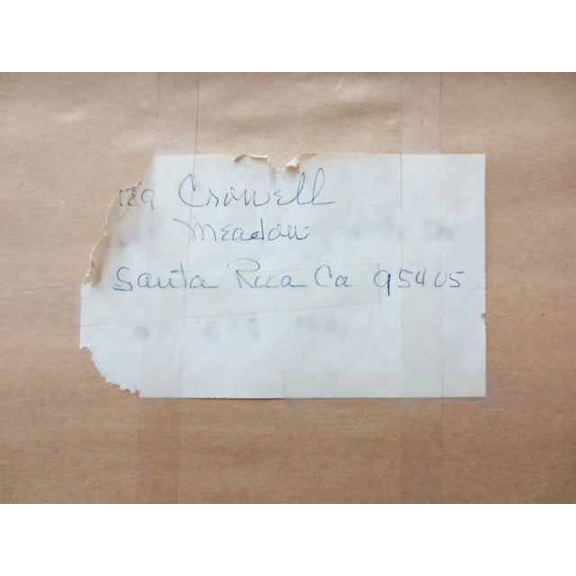 Large Peg Crowell Vintage Abstract Painting For Sale - Image 4 of 4