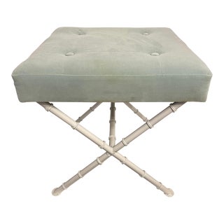 Vintage Faux Bamboo Bench For Sale