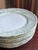 Late 19th Century Elite Works Limoges France Porcelain Dinner Plates Green Floral Garland Scalloped Edge, 7 For Sale In New York - Image 6 of 11