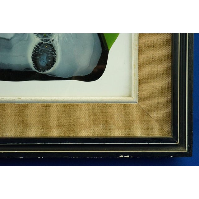 Luis Guevara Moreno, Abstract-Surrealist Oil Lamps, Mixed Media Painting, 1970s For Sale - Image 14 of 18