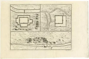 Antique Map of Cities of the Province of Shanxi in China, 1749
