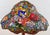 Tiffany and Co. Vintage Tiffany Style Stained Glass Roses Poppies Cabochons Bell Lampshade For Sale - Image 4 of 18