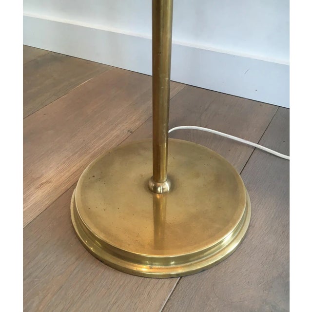 Bronze and Brass Floor Lamp with Brass Shade For Sale - Image 6 of 13