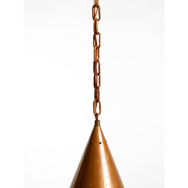 Cone Pendant Lamp in Copper by Th. Valentiner Copenhagen, Denmark, 1960s For Sale - Image 15 of 18