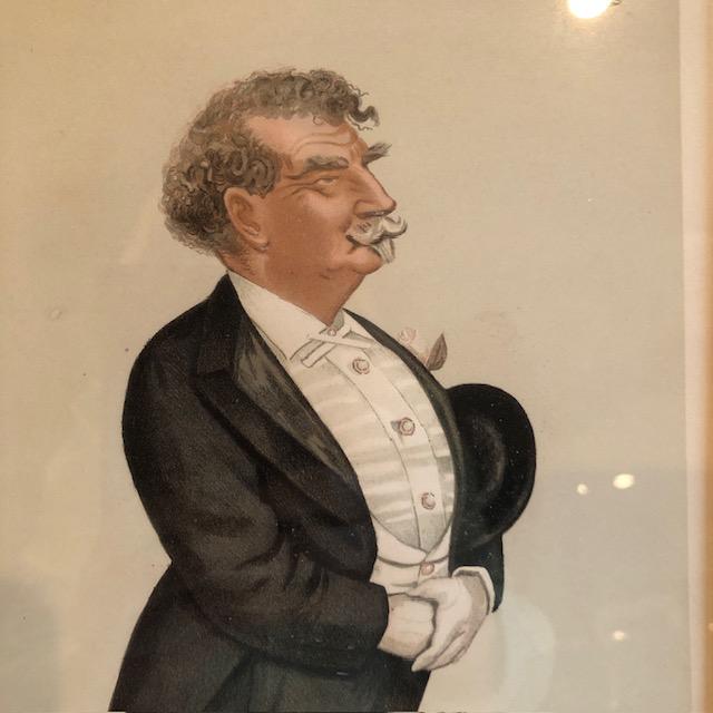 Fun Vanity Fair Cartoon original depicting Lord Ellenborough, from the "Statesman" series. #122. Signed, matted and framed...