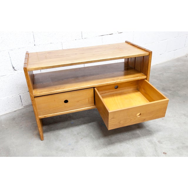 Low Elm Cabinet with Drawer from Maison Regain, 1960s For Sale - Image 6 of 18