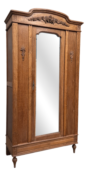 Large Antique Oak Bonnetière, 1920s