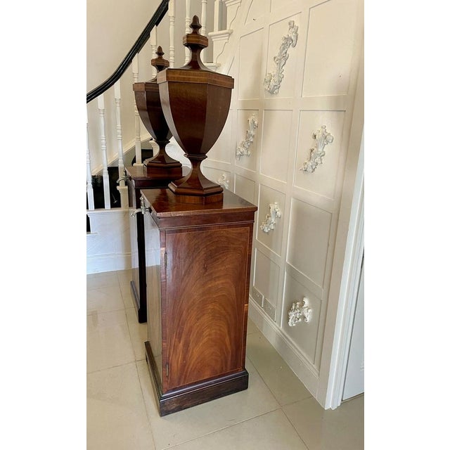Antique George III Mahogany Inlaid Wine Urns, 1800, Set of 2 For Sale - Image 16 of 18