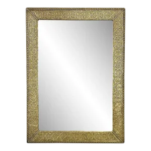 Arabesque Brass Metal Mirror