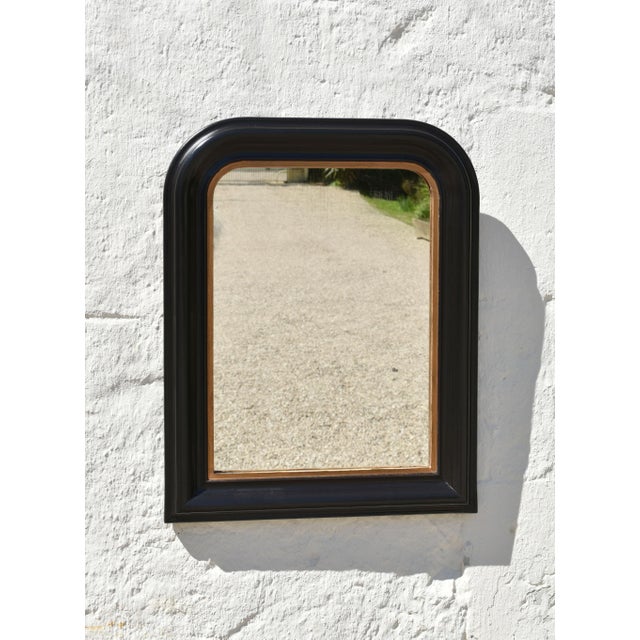 Black Antique Louis Philippe Ebonised and Gilt Mirror For Sale - Image 8 of 8