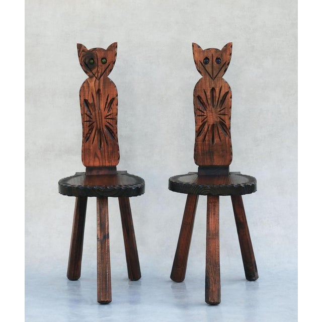 Brutalist Tripod Feline Chairs, 1950, Set of 2 For Sale - Image 12 of 12